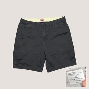 Levi's XX Chino EZ Shorts Black Faded Stretch Elastic Waist Mens XL